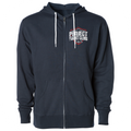 NAVY LIGHTWEIGHT ZIP HOODIE - HONOR FIREFIGHTERS & EMTs