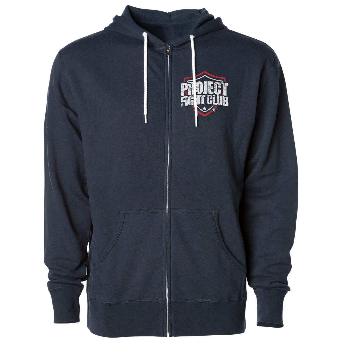 NAVY LIGHTWEIGHT ZIP HOODIE - HONOR FIREFIGHTERS & EMTs