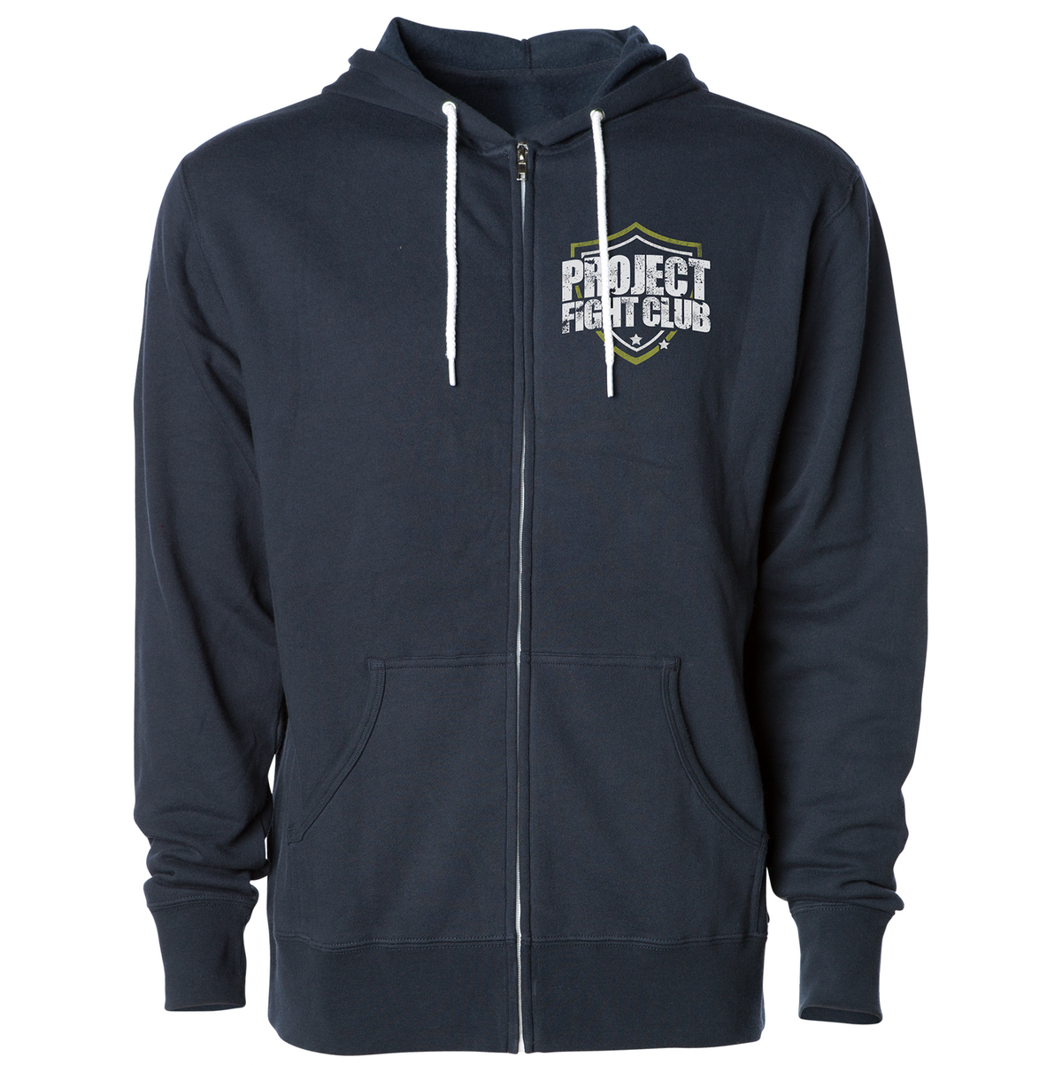 NAVY LIGHTWEIGHT ZIP HOODIE - SPREAD CHRISTIANITY