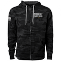 BLACK CAMO LIGHTWEIGHT ZIP HOODIE - PROTECT ANIMALS & WILDLIFE