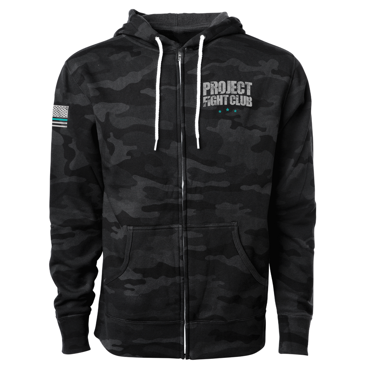 BLACK CAMO LIGHTWEIGHT ZIP - FIGHT ADDICTION