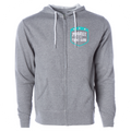 GREY LIGHTWEIGHT ZIP HOODIE - FIGHT ADDICTION