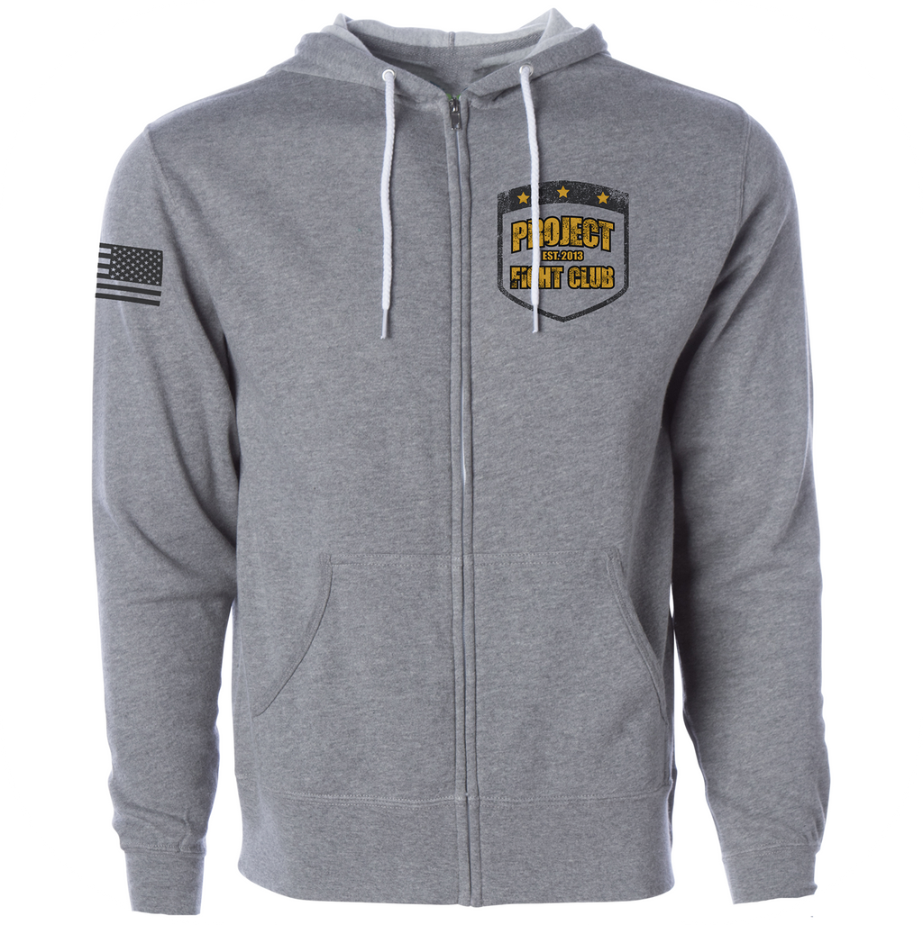 GREY LIGHTWEIGHT ZIP HOODIE #2 - PROTECT ANIMALS & WILDLIFE