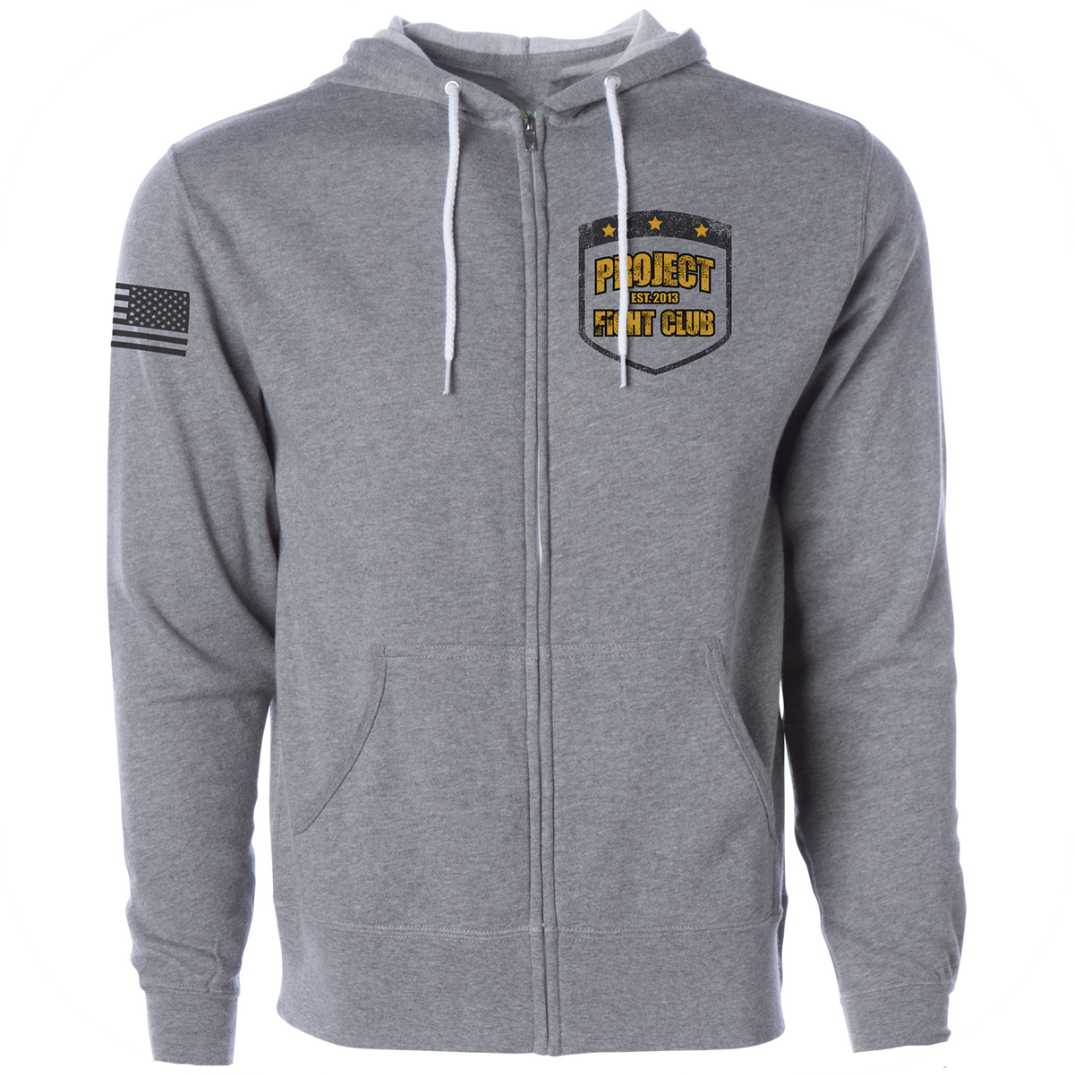 GREY LIGHTWEIGHT ZIP HOODIE #2 - PROTECT ANIMALS & WILDLIFE