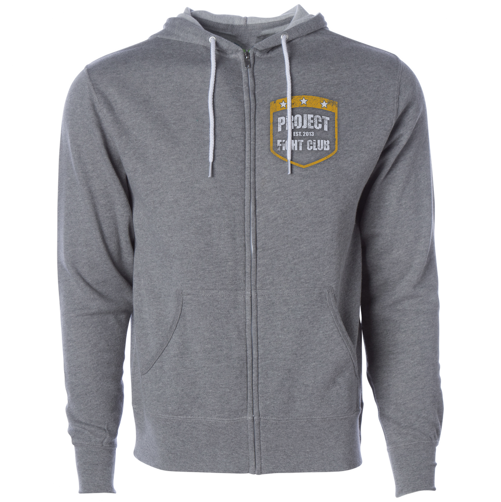 GREY LIGHTWEIGHT ZIP HOODIE - PROTECT ANIMALS & WILDLIFE