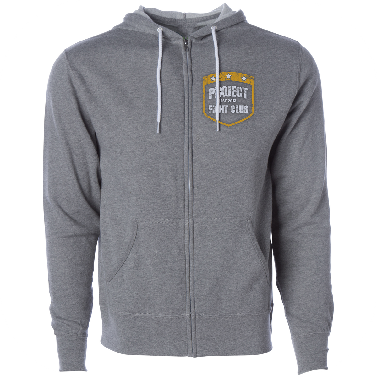 GREY LIGHTWEIGHT ZIP HOODIE - PROTECT ANIMALS & WILDLIFE