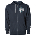 NAVY LIGHTWEIGHT ZIP HOODIE - FIGHT ADDICTION
