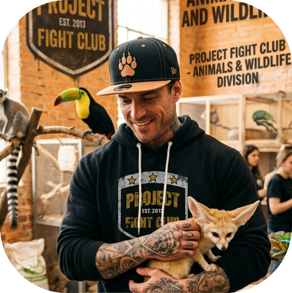 BLACK LIGHTWEIGHT HOODIE #3 - PROTECT ANIMALS & WILDLIFE