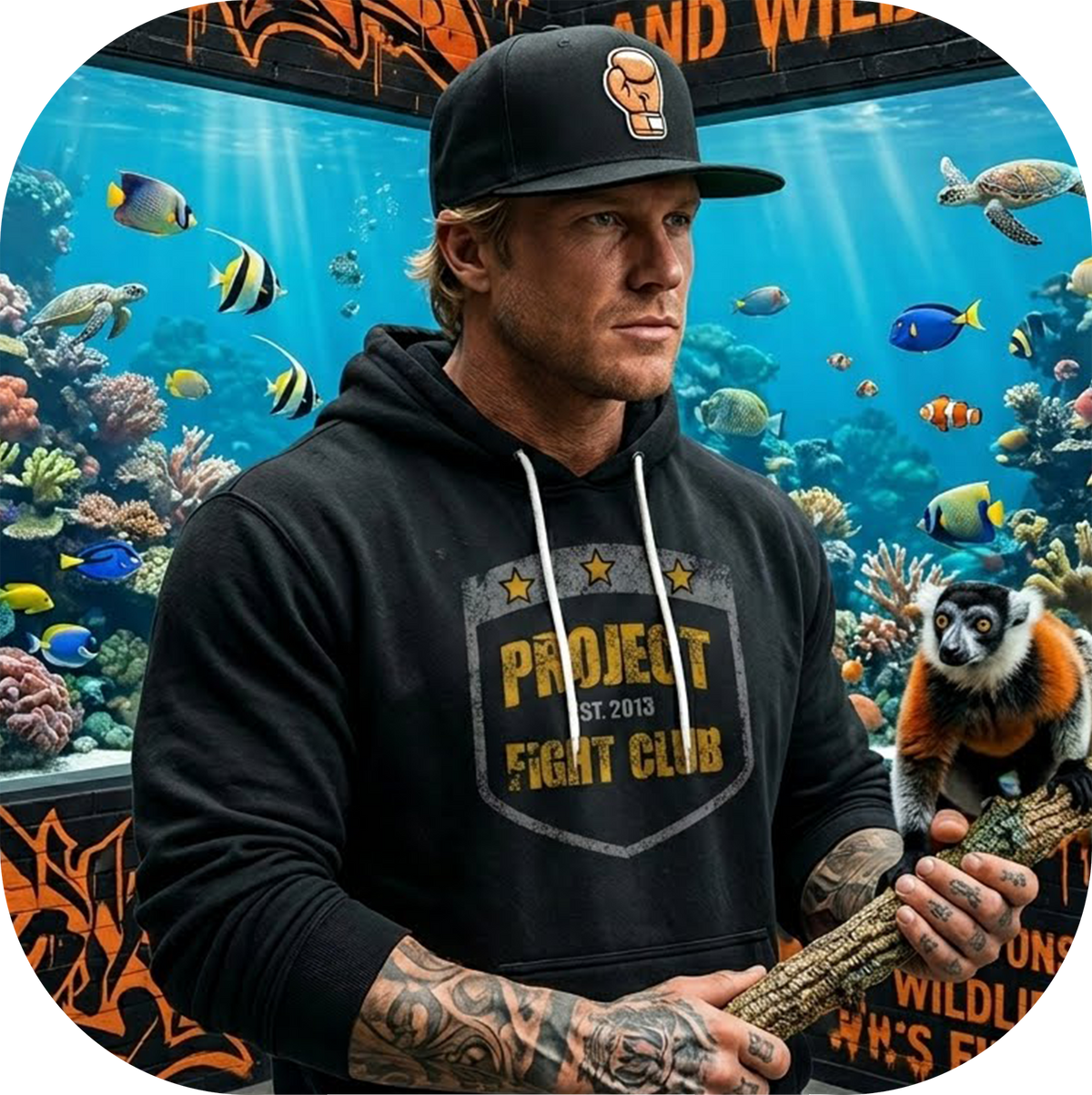 BLACK LIGHTWEIGHT HOODIE #4 - PROTECT ANIMALS & WILDLIFE