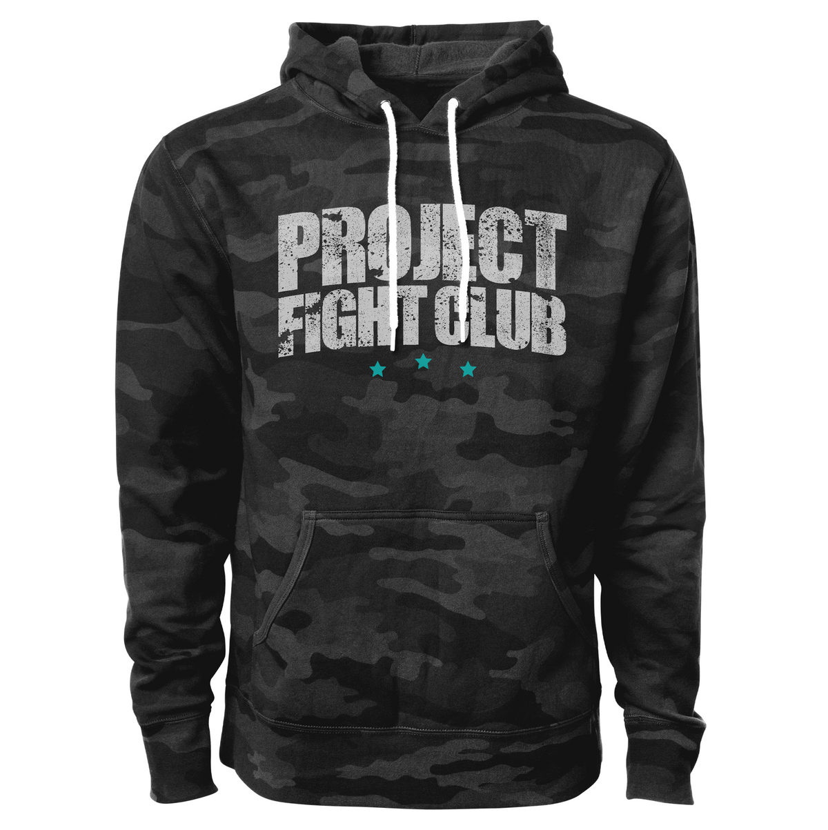 BLACK CAMO LIGHTWEIGHT HOODIE - FIGHT ADDICTION