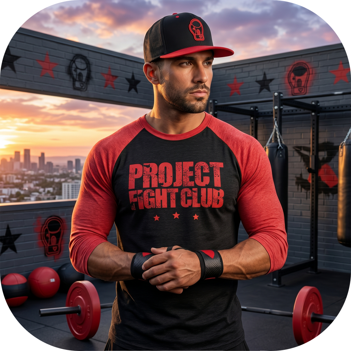 BLACK & RED BASEBALL TEE - HONOR FIREFIGHTERS & EMTs
