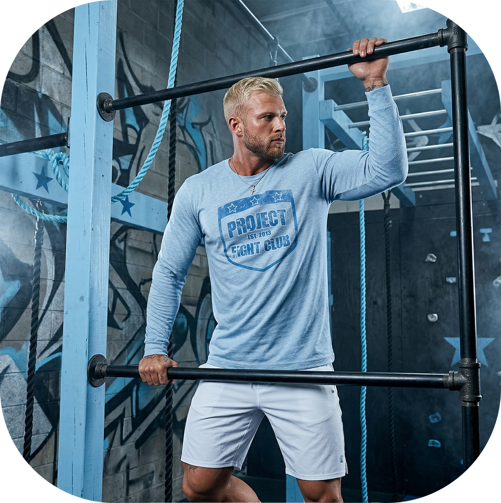 LIGHT BLUE LONG SLEEVE TEE - SUPPORT POLICE