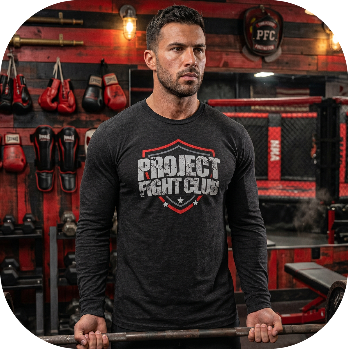 BLACK LONG SLEEVE TEE #2 - HONOR FIREFIGHTERS & EMTs