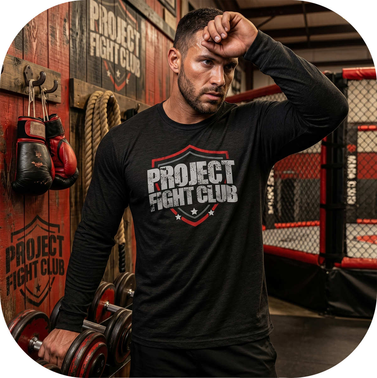 BLACK LONG SLEEVE TEE #2 - HONOR FIREFIGHTERS & EMTs