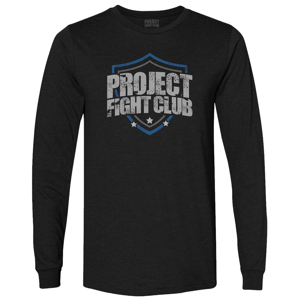BLACK LONG SLEEVE TEE #2 - SUPPORT POLICE