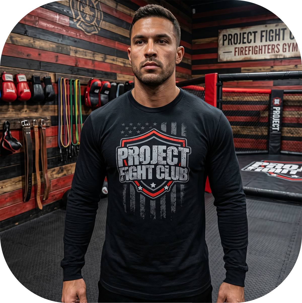 BLACK LONG SLEEVE TEE #3 - HONOR FIREFIGHTERS & EMTs