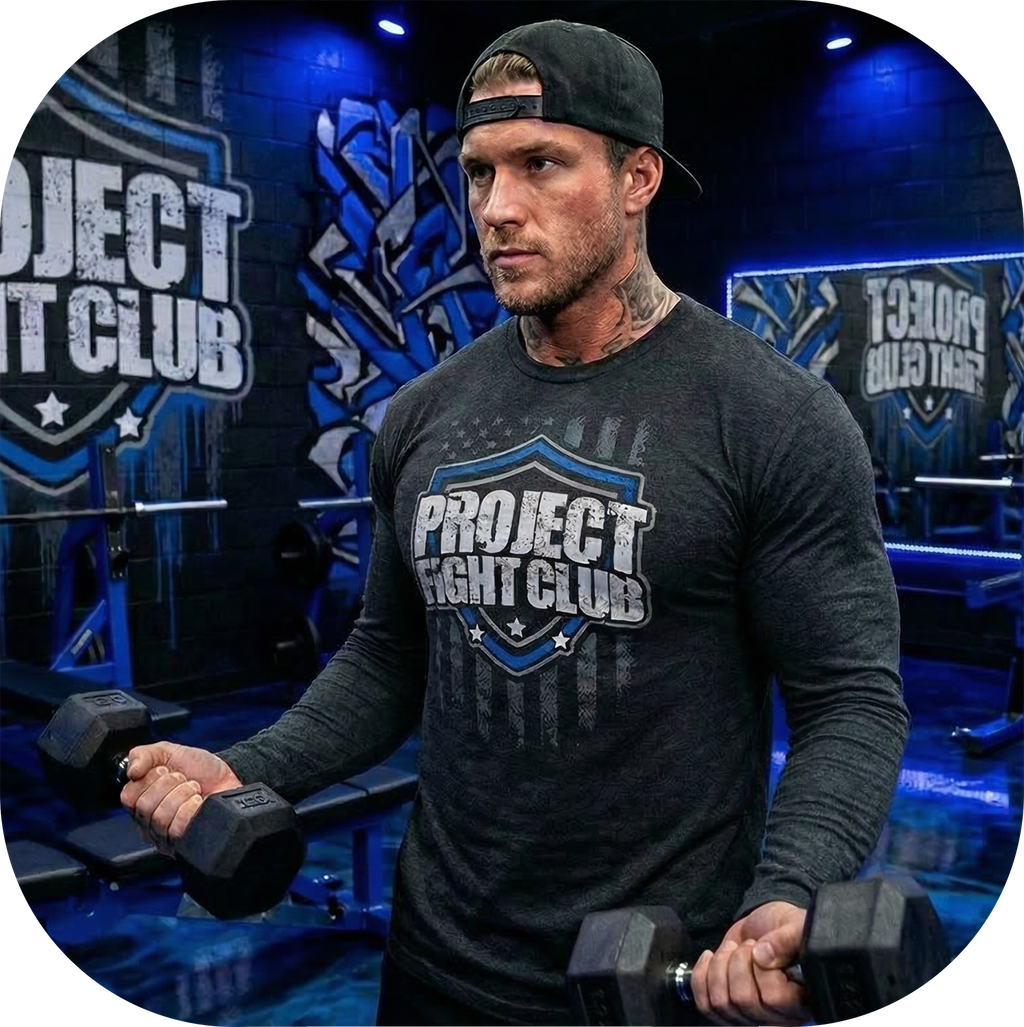 MENS BLACK LONG SLEEVE TEE #3 - SUPPORT POLICE