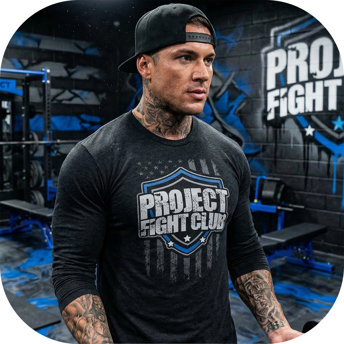 MENS BLACK LONG SLEEVE TEE #3 - SUPPORT POLICE