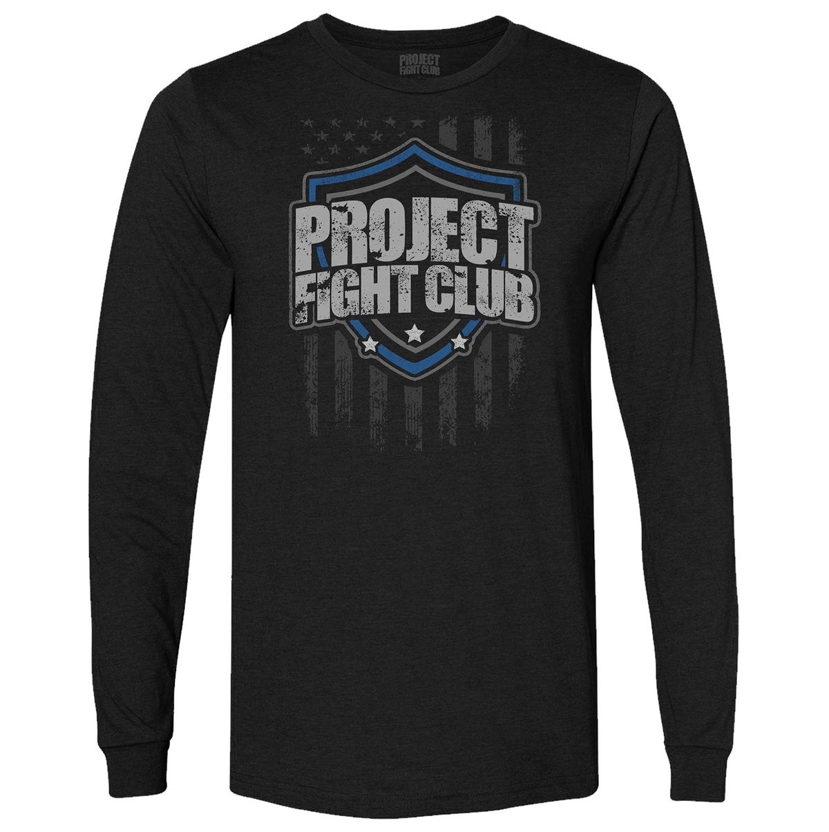 MENS BLACK LONG SLEEVE TEE #3 - SUPPORT POLICE