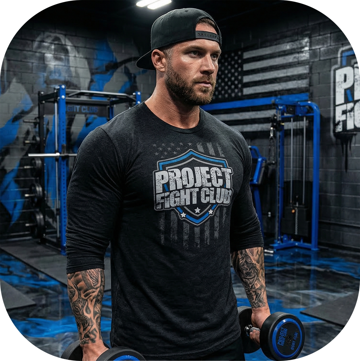 MENS BLACK LONG SLEEVE TEE #3 - SUPPORT POLICE