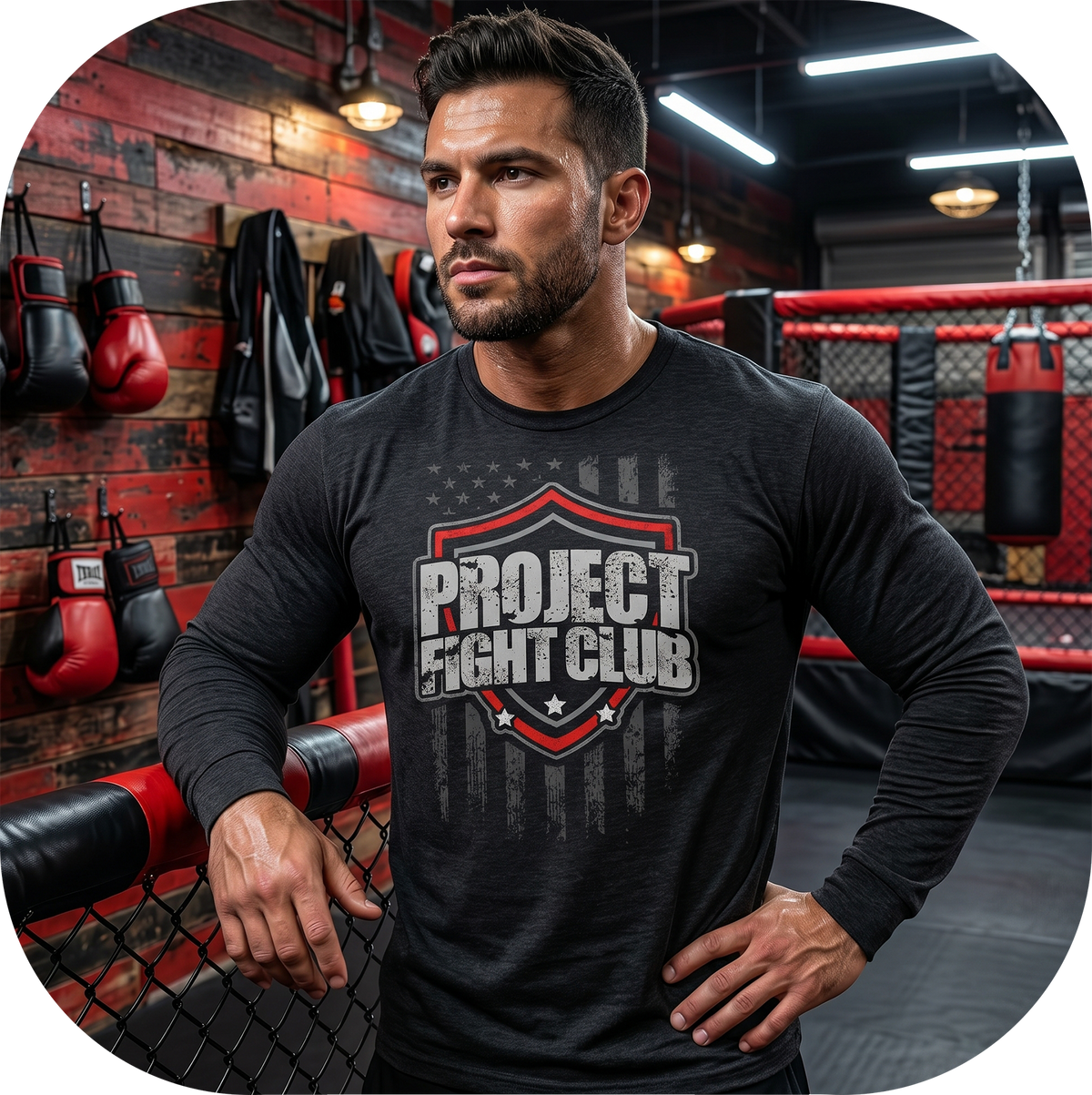 BLACK LONG SLEEVE TEE #3 - HONOR FIREFIGHTERS & EMTs