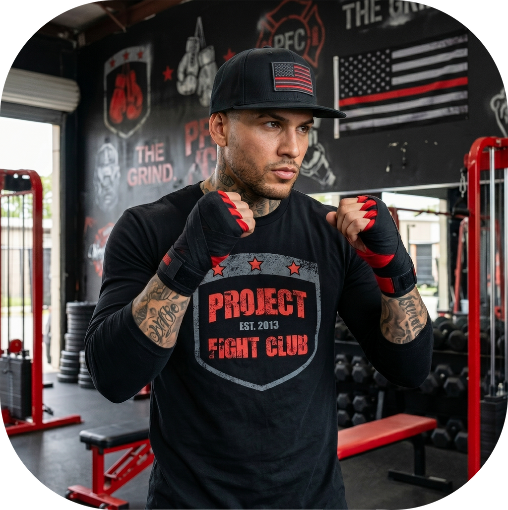 BLACK LONG SLEEVE TEE #4 - HONOR FIREFIGHTERS & EMTs