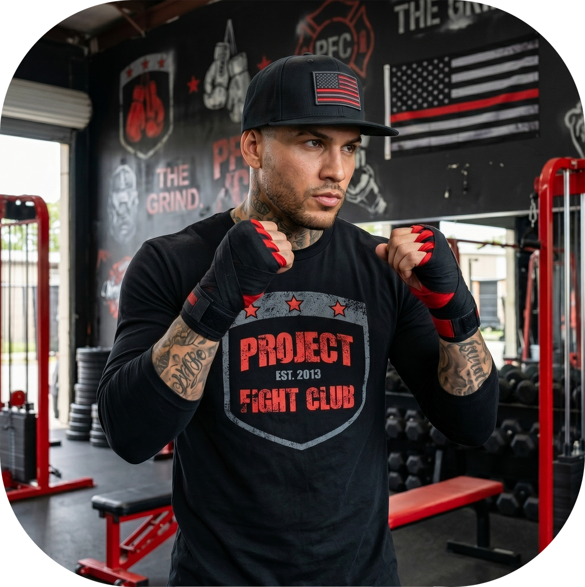 BLACK LONG SLEEVE TEE #4 - HONOR FIREFIGHTERS & EMTs