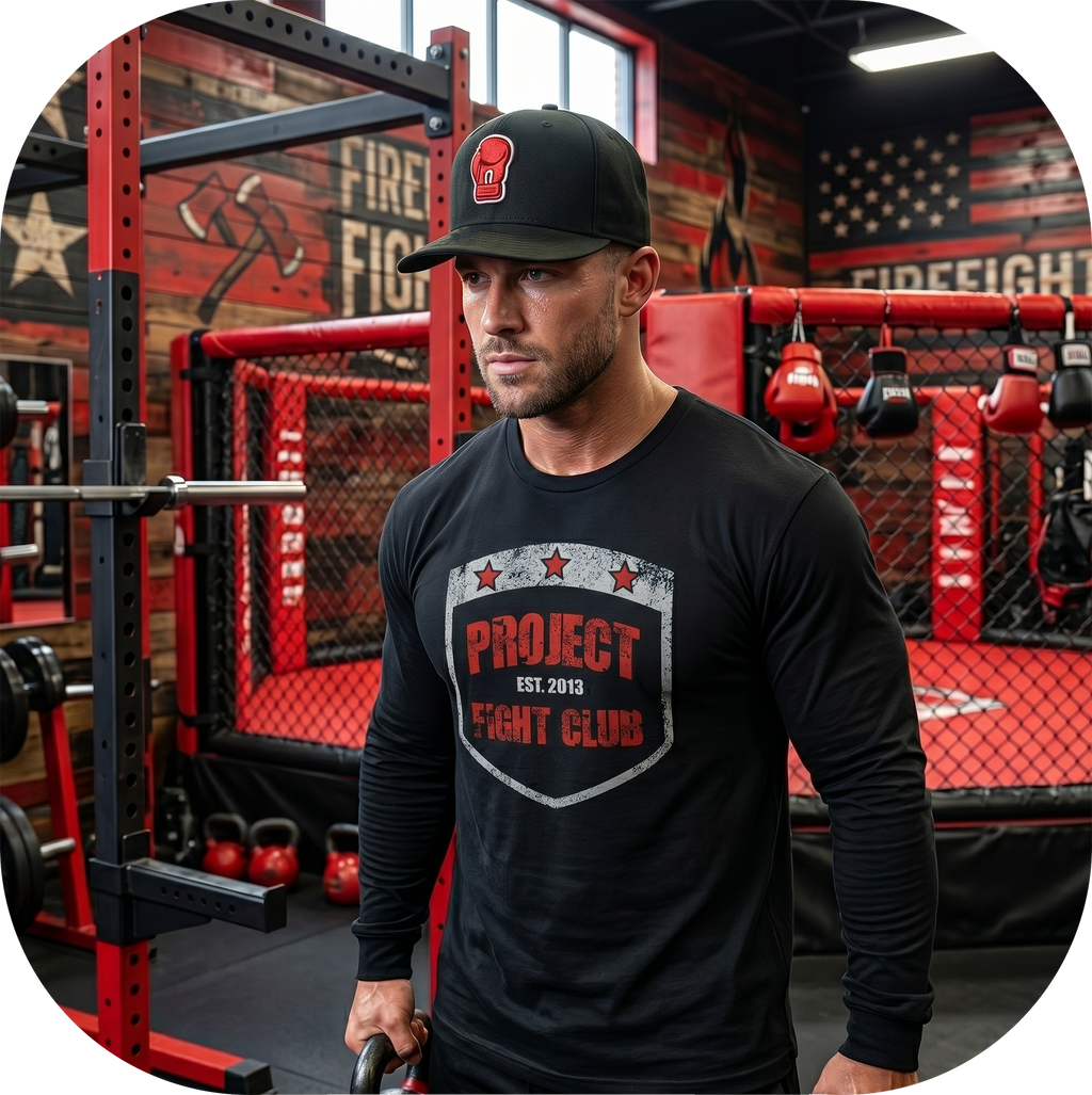 BLACK LONG SLEEVE TEE #5 - HONOR FIREFIGHTERS & EMTs