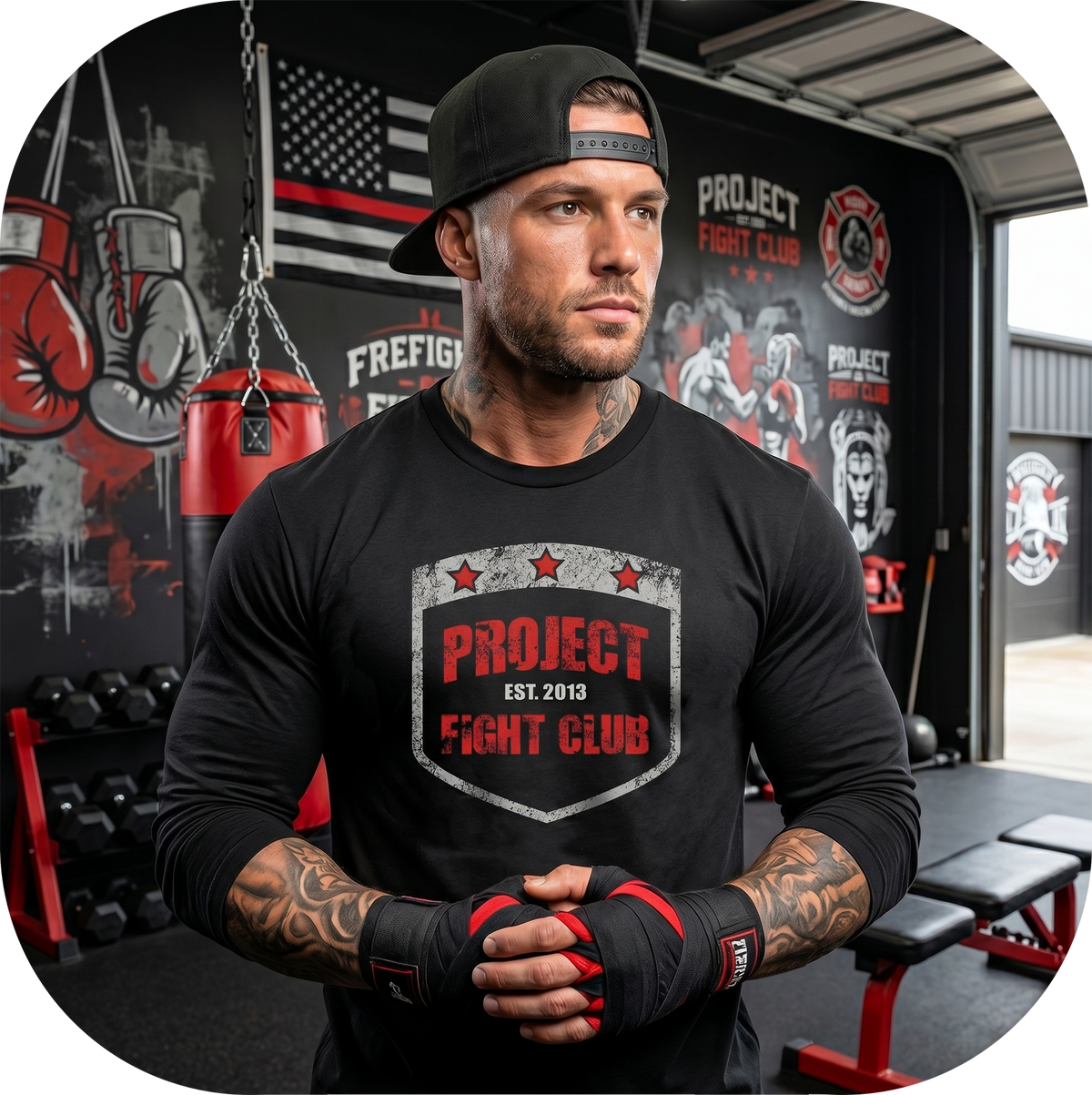 BLACK LONG SLEEVE TEE #5 - HONOR FIREFIGHTERS & EMTs