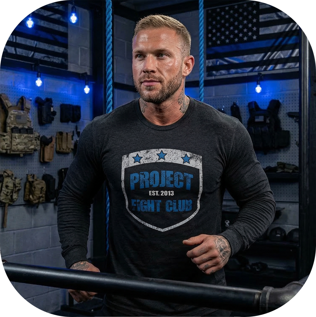 BLACK LONG SLEEVE TEE #5 - SUPPORT POLICE