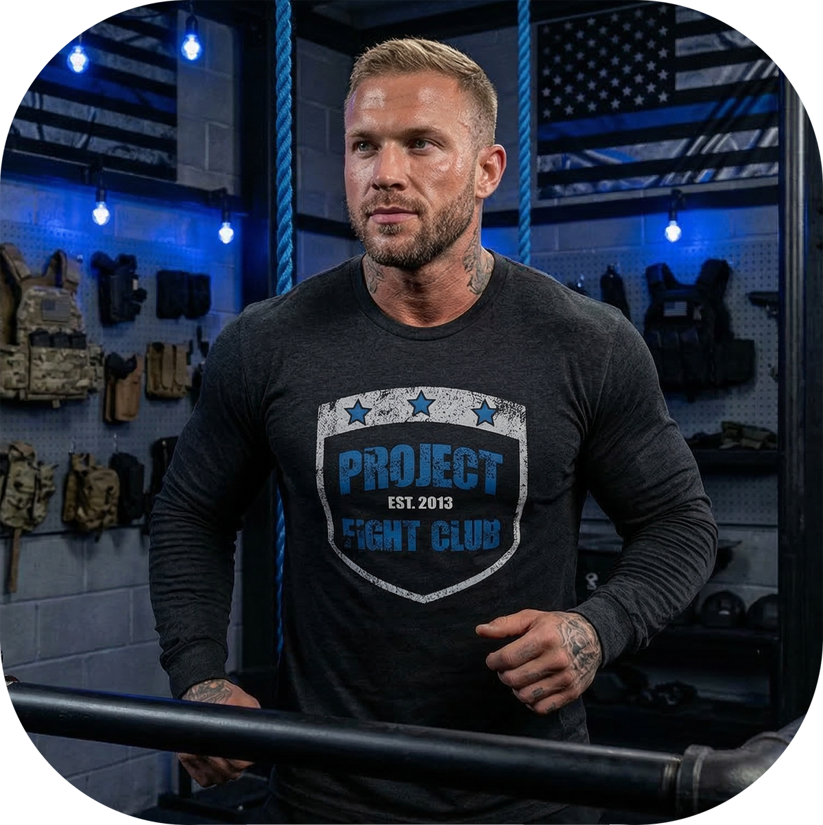BLACK LONG SLEEVE TEE #5 - SUPPORT POLICE