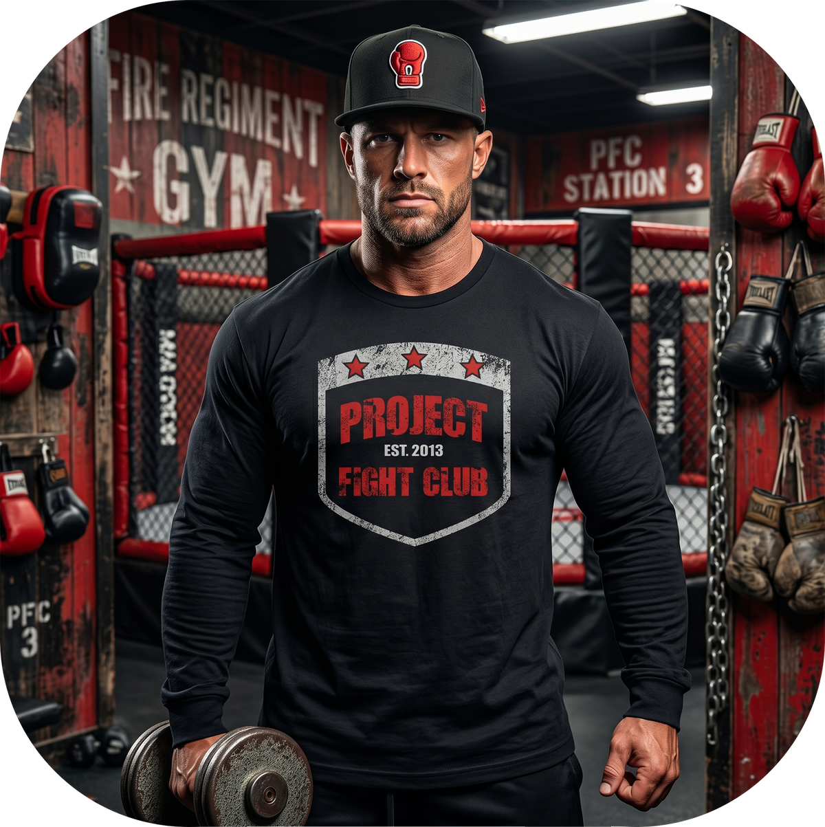 BLACK LONG SLEEVE TEE #5 - HONOR FIREFIGHTERS & EMTs
