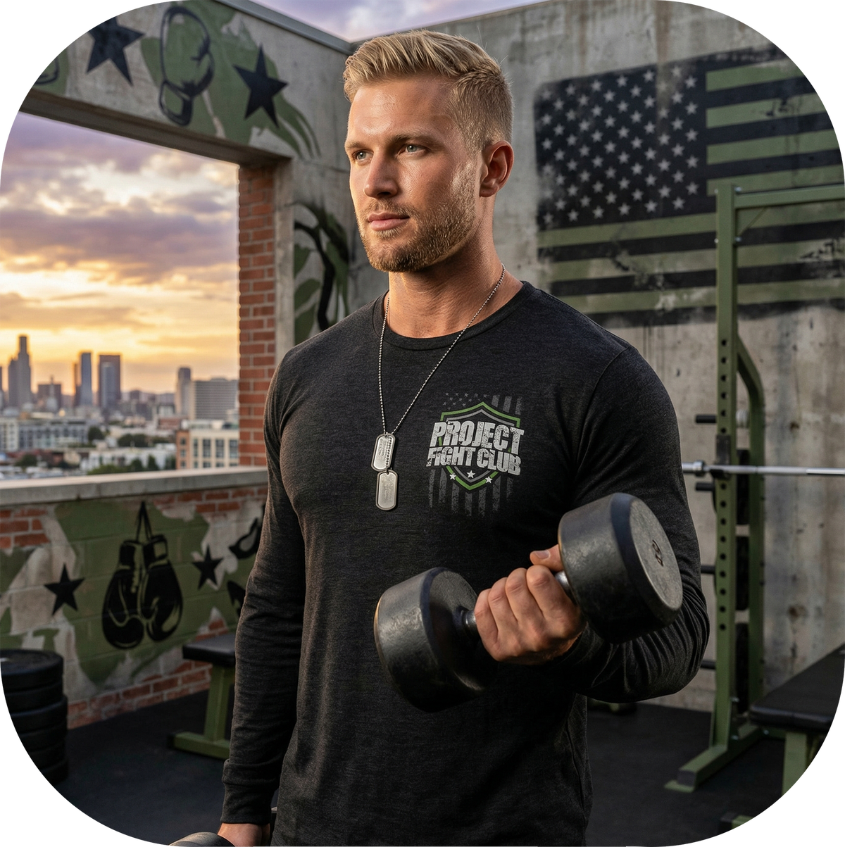 BLACK LONG SLEEVE TEE 6 - HONOR SOLDIERS & VETERANS