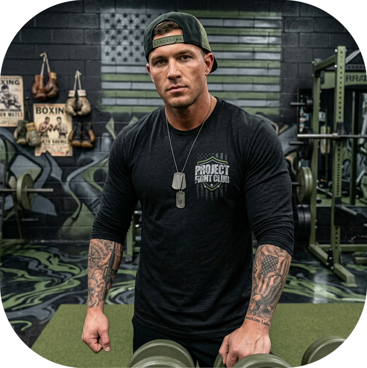 BLACK LONG SLEEVE TEE 6 - HONOR SOLDIERS & VETERANS