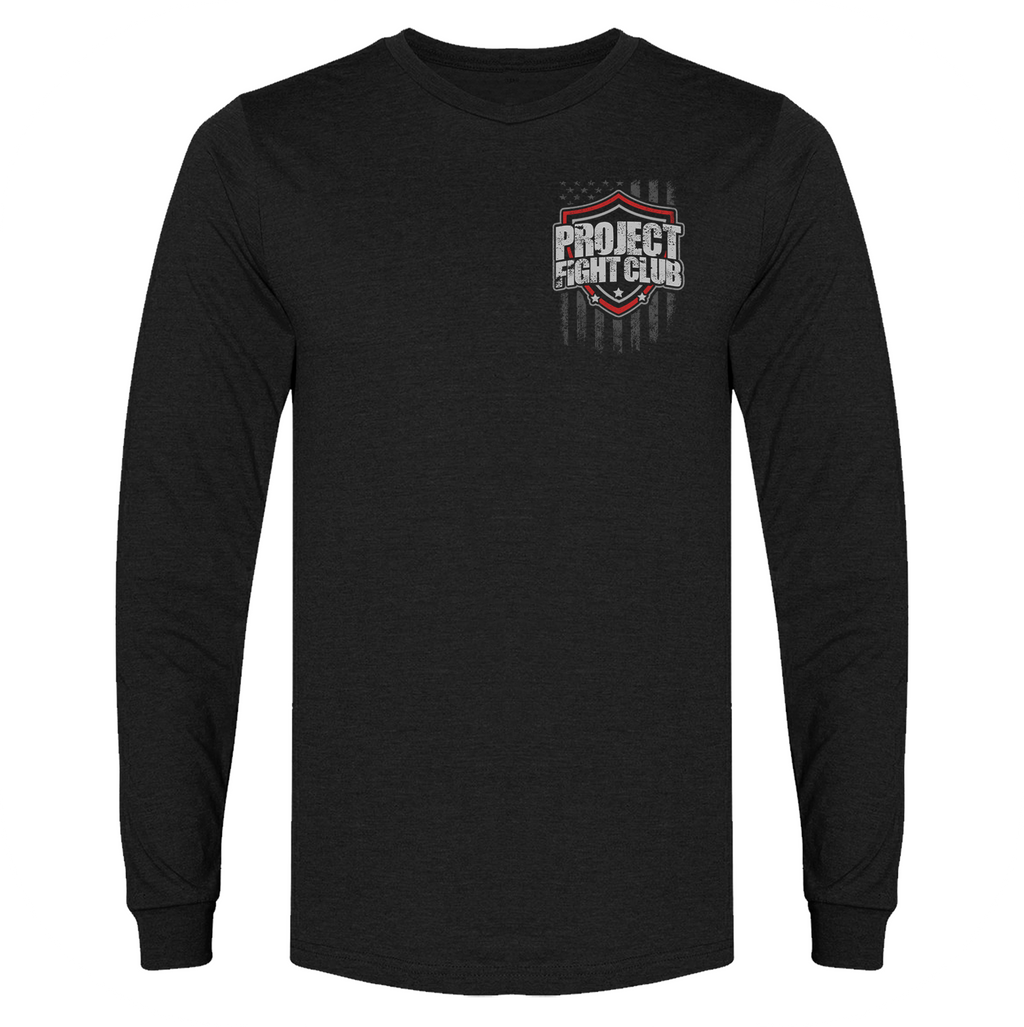 BLACK LONG SLEEVE TEE #6 - HONOR FIREFIGHTERS & EMTs