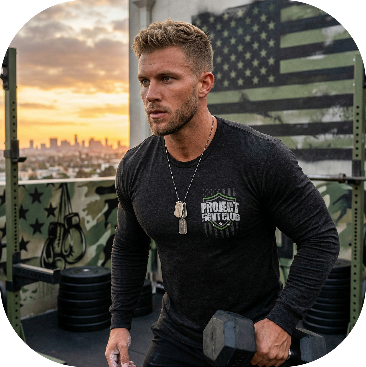 BLACK LONG SLEEVE TEE 6 - HONOR SOLDIERS & VETERANS