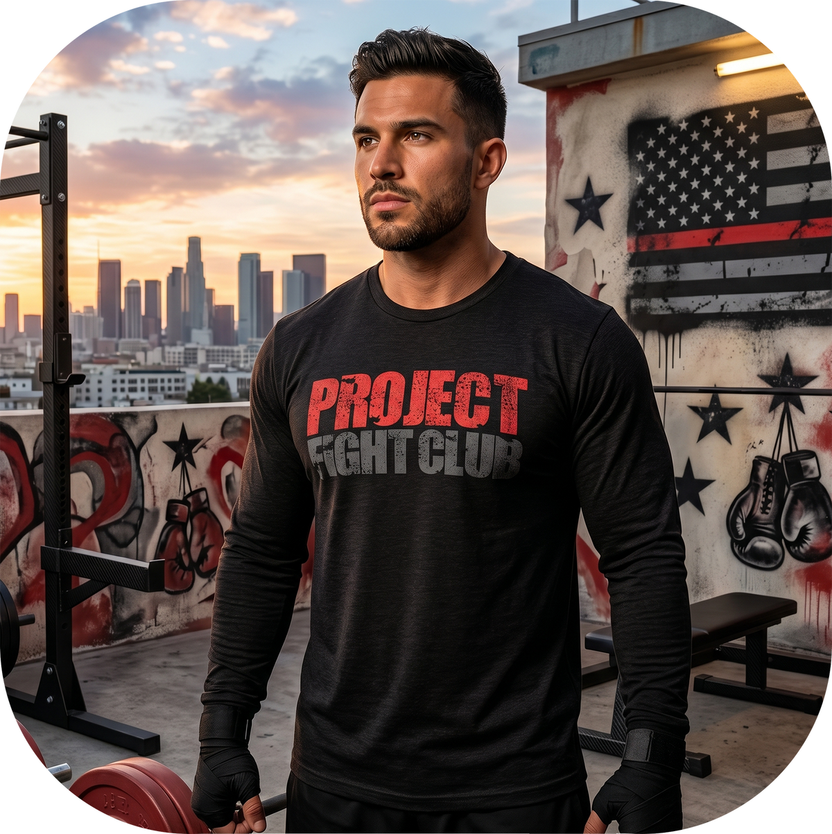 BLACK LONG SLEEVE TEE - HONOR FIREFIGHTERS & EMTs