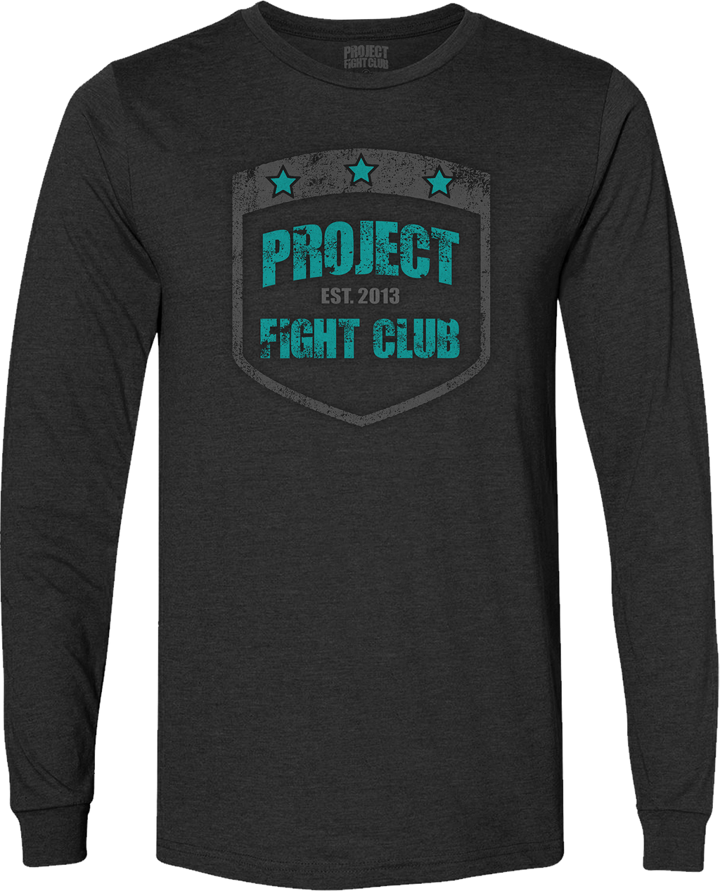 MENS CHARCOAL LONG SLEEVE TEE - FIGHT ADDICTION
