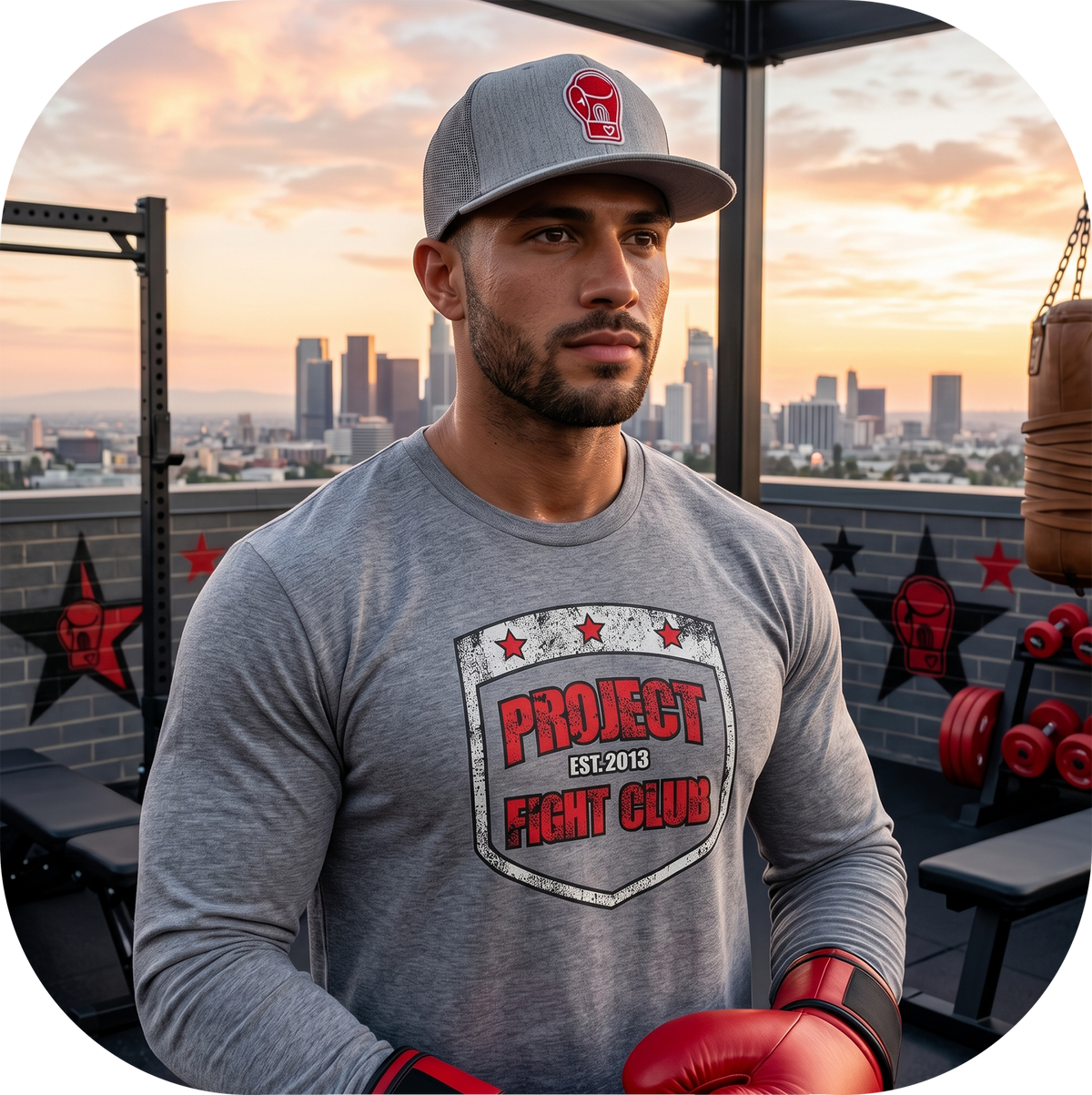 GREY LONG SLEEVE TEE - HONOR FIREFIGHTERS & EMTs