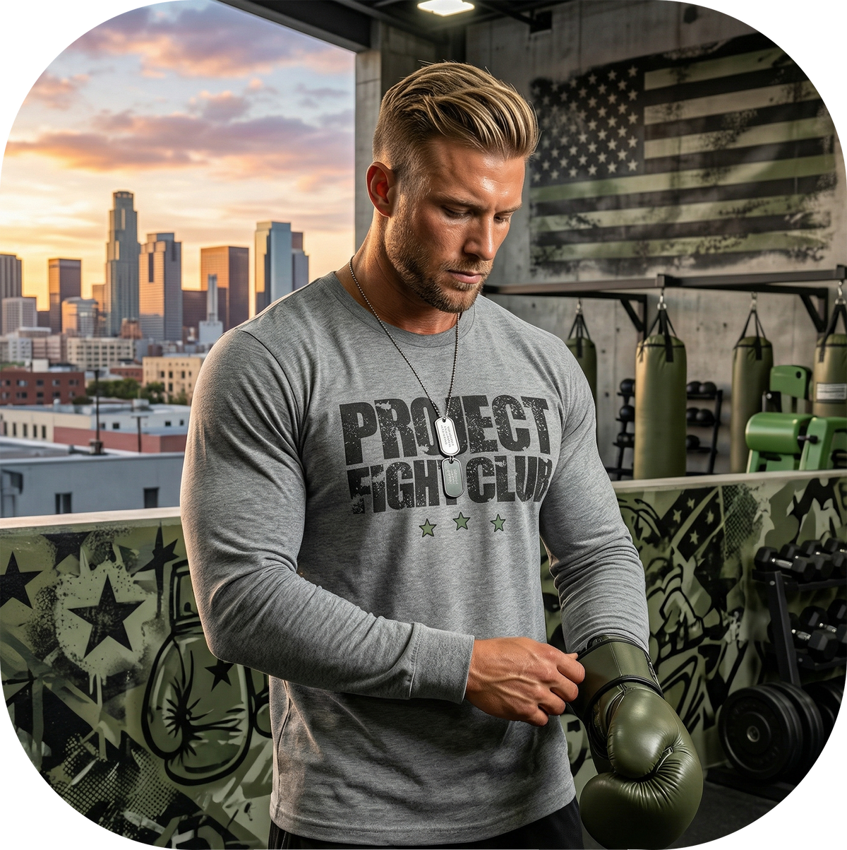 GREY LONG SLEEVE 2 - HONOR SOLDIERS & VETERANS