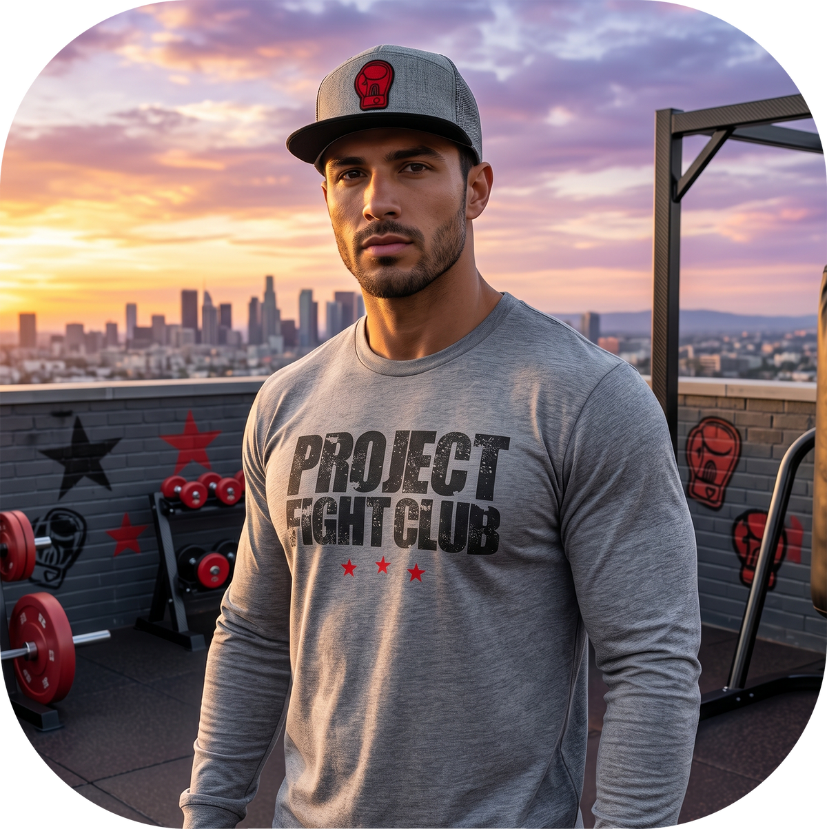 GREY LONG SLEEVE TEE #2 - HONOR FIREFIGHTERS & EMTs