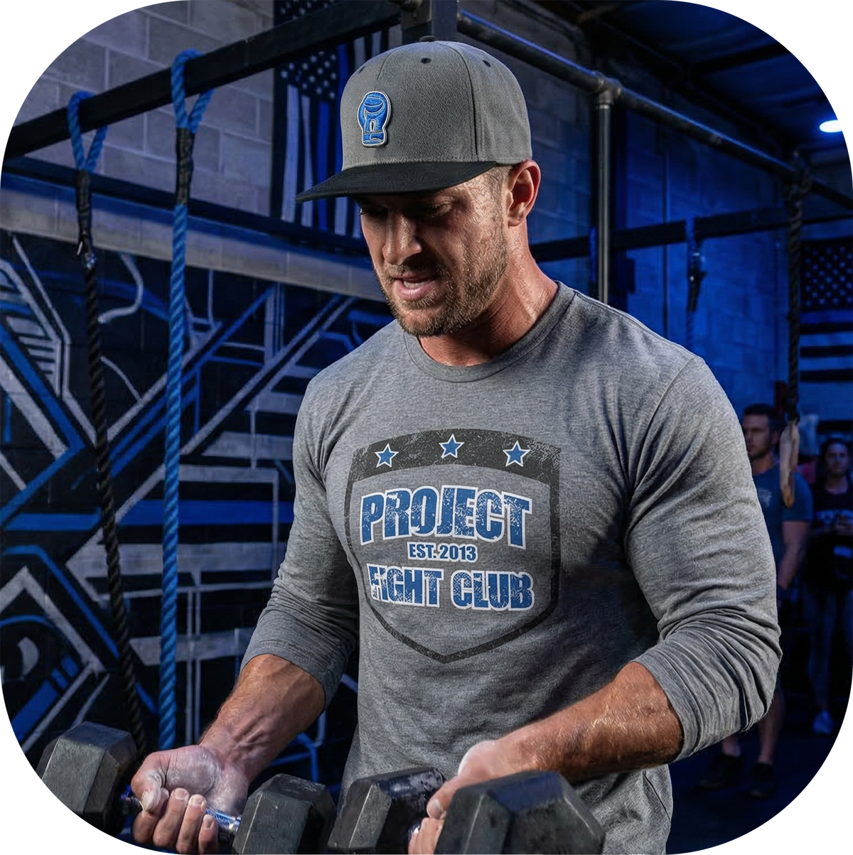 GREY LONG SLEEVE TEE - SUPPORT POLICE