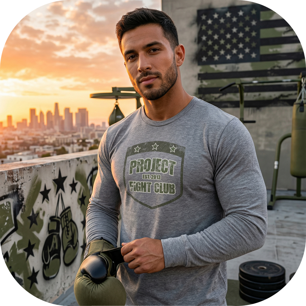 GREY LONG SLEEVE SHIRT 3 - HONOR SOLDIERS & VETERANS