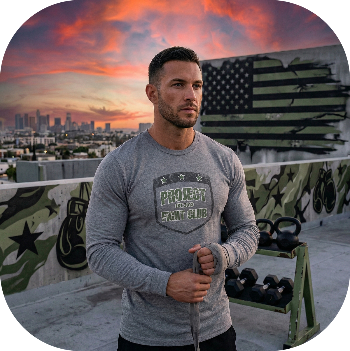GREY LONG SLEEVE SHIRT 3 - HONOR SOLDIERS & VETERANS