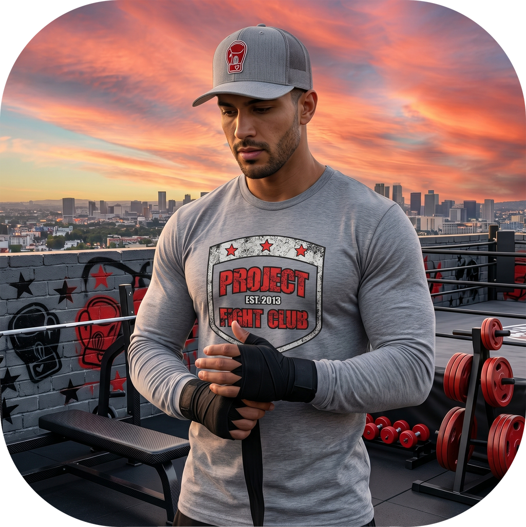 GREY LONG SLEEVE TEE - HONOR FIREFIGHTERS & EMTs