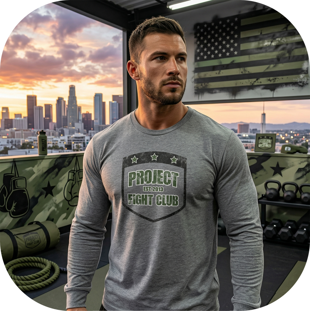 GREY LONG SLEEVE SHIRT 3 - HONOR SOLDIERS & VETERANS