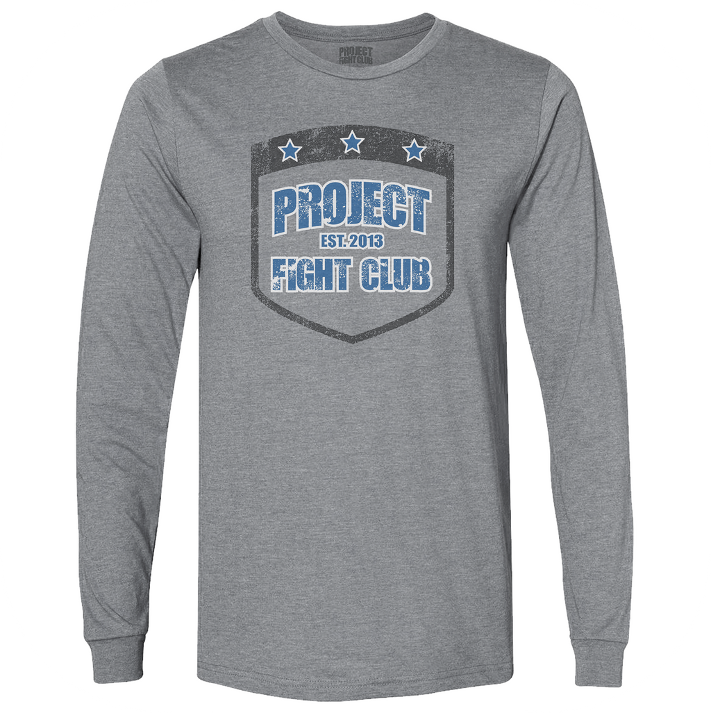 GREY LONG SLEEVE TEE - SUPPORT POLICE