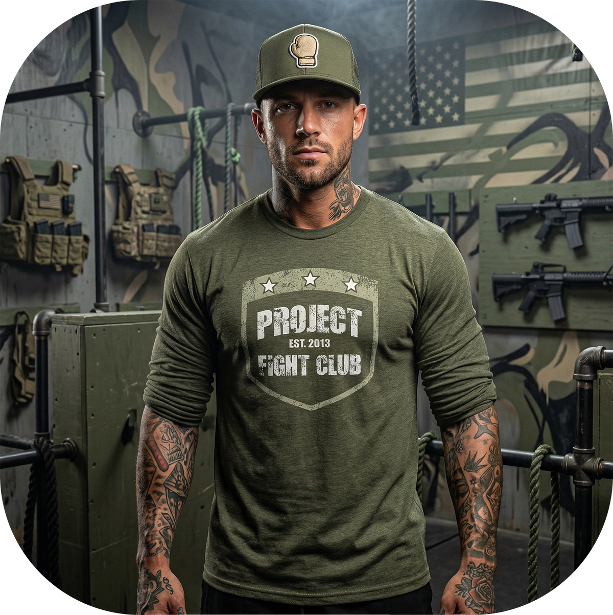 MILITARY GREEN LONG SLEEVE 3 - HONOR SOLDIERS & VETERANS