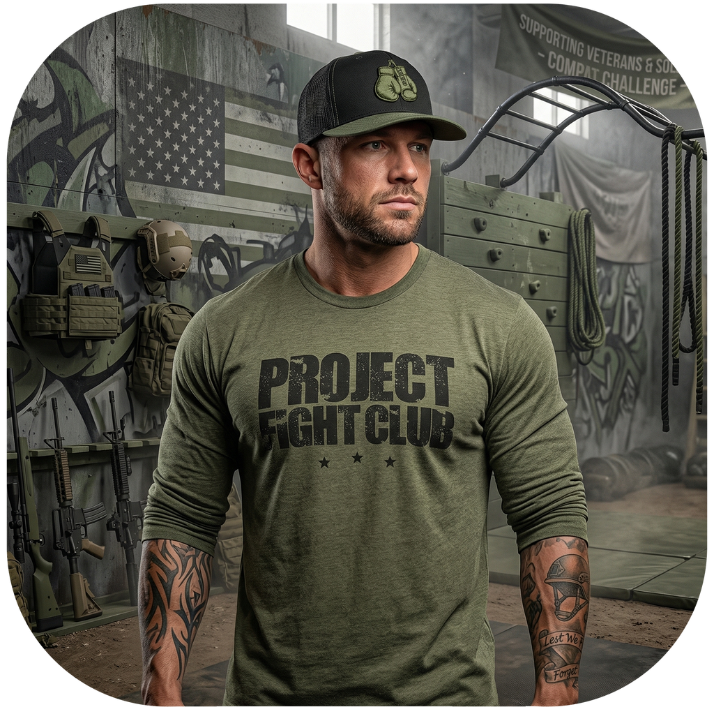 MILITARY GREEN LONG SLEEVE TEE - HONOR SOLDIERS & VETERANS