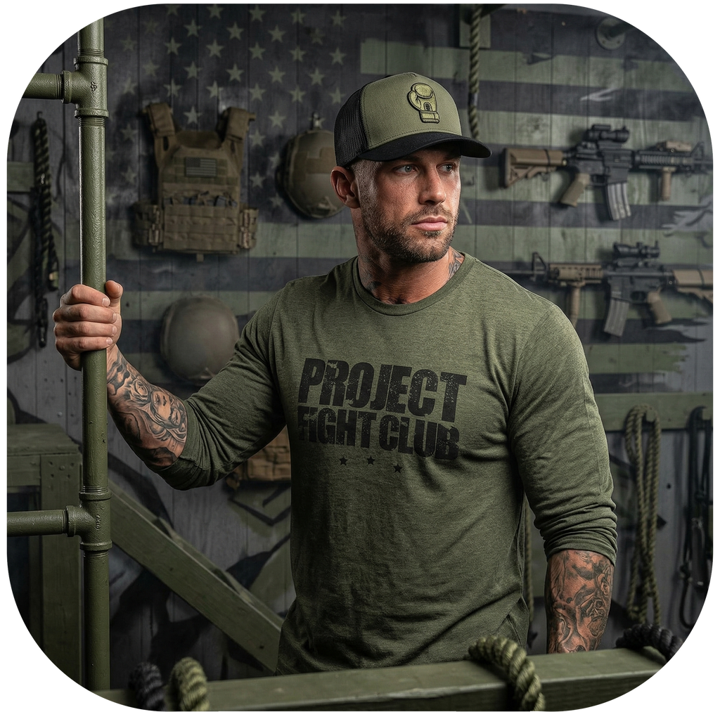 MILITARY GREEN LONG SLEEVE TEE - HONOR SOLDIERS & VETERANS